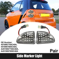 1 Pair Side Marker Lights Turn Signal Assembly 4519067700C40A for Smart Clear
