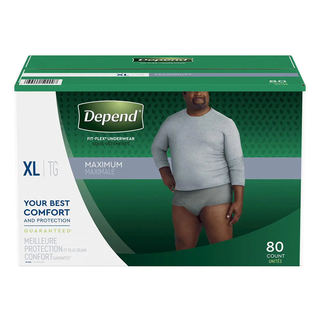 Depend FitFlex Incontinence Underwear for Men Maximum Absorbency Large  Grey 42 Count  Walmartcom