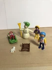 Vintage Playmobil 3688 Snowman and Family Sledding Figures 1991