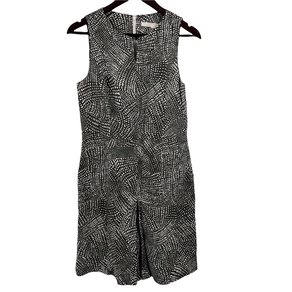 Vestido NORDSTORM COLLECTION Estampado Seda y Lino Línea A Talla 4 Foto 3 de 4