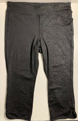 CROP Capri Athletic Leggings OLD NAVY ACTIVE Children Girl s Size L Black