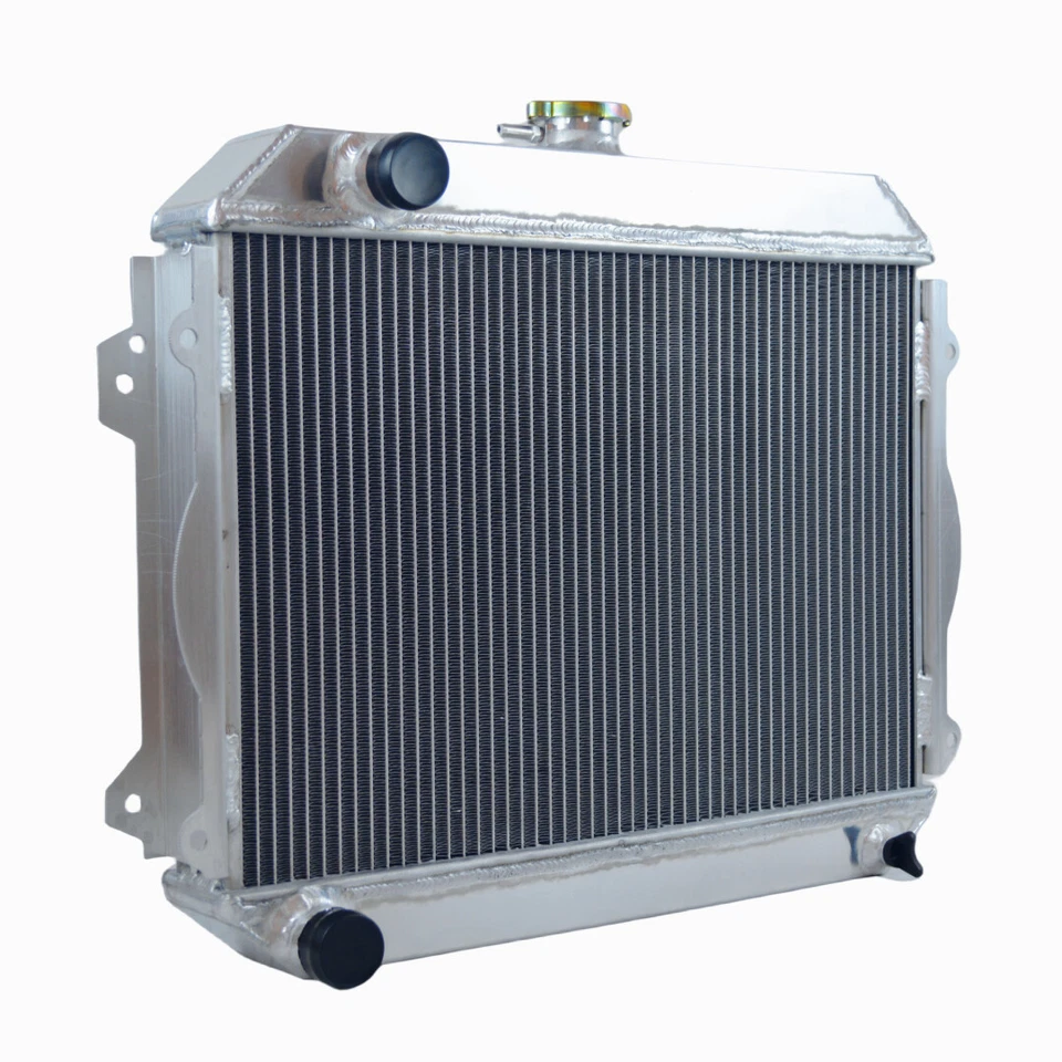 Radiador de aluminio de 3 filas para Toyota Corolla 1975-1979 78 1,2 L 1,6 L manual Foto 4 de 4