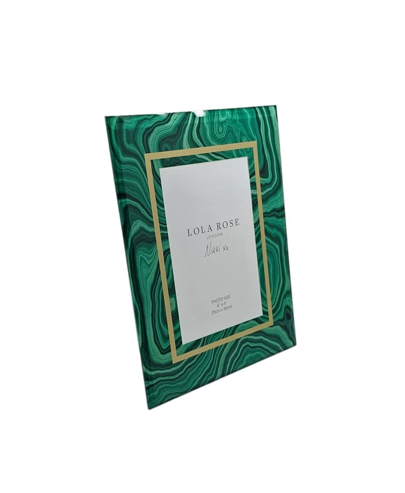 New Lola Rose Malachite Green Frame Fits 4x6 Photo. Set Of 2 Frames. S5 - Image 2 of 4