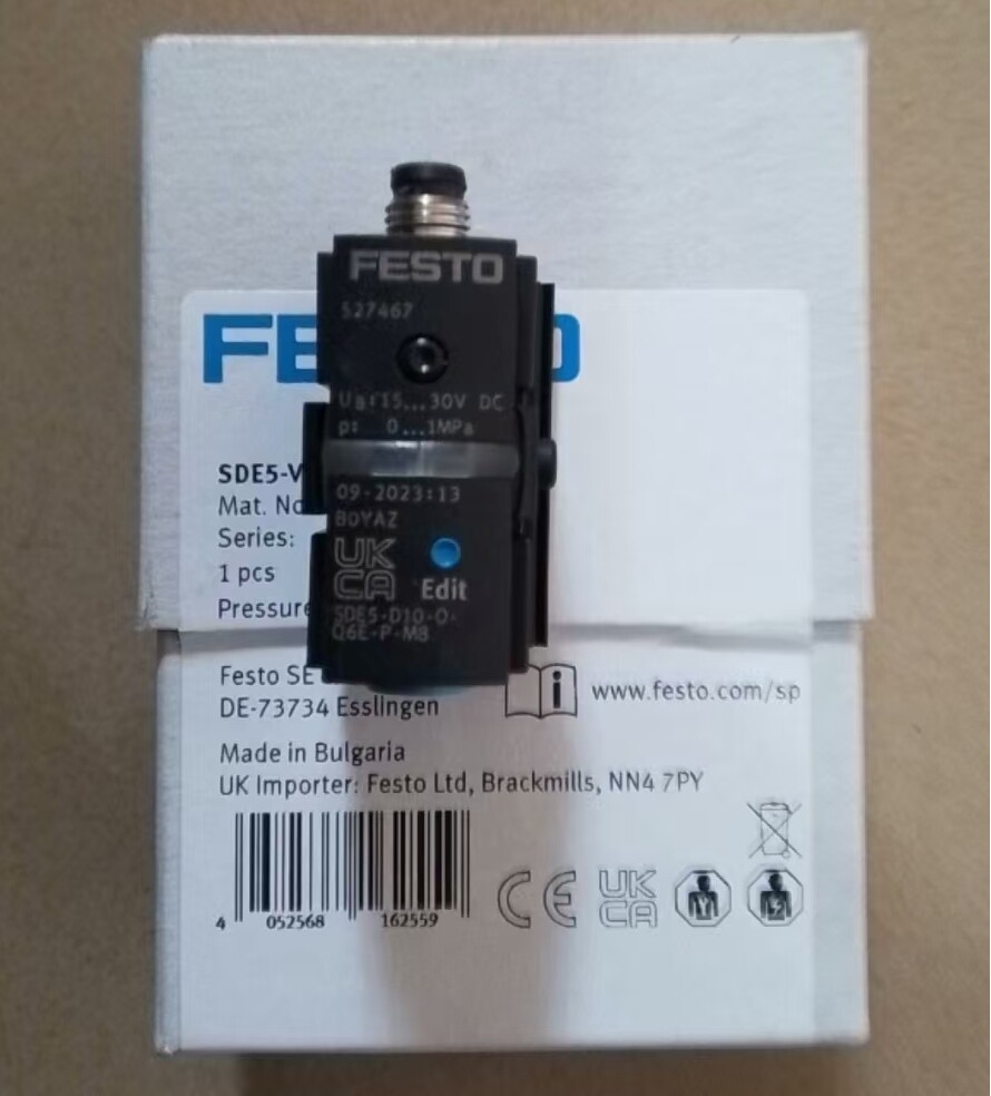 Festo Ebay 1pcs Festo SDE5-V1-O-Q6-P-M8 527458 Pressure sensor for sale online | eBay