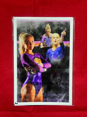 Olivia Dunne LSU 4x6 Sketch Photo John Rudolph Signed V2