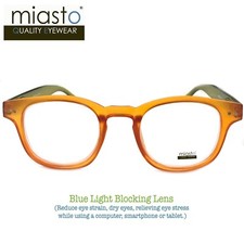 MIASTO PREPPY ROUND/SQUARISH COMPUTER READING GLASSES ANTI-BLUE LIGHT  3.00