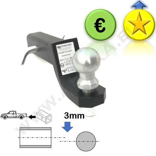 Towbar Tow Bar Adapter 2“ Tongue Ball 3mm for KIA Sedona III VAN 15