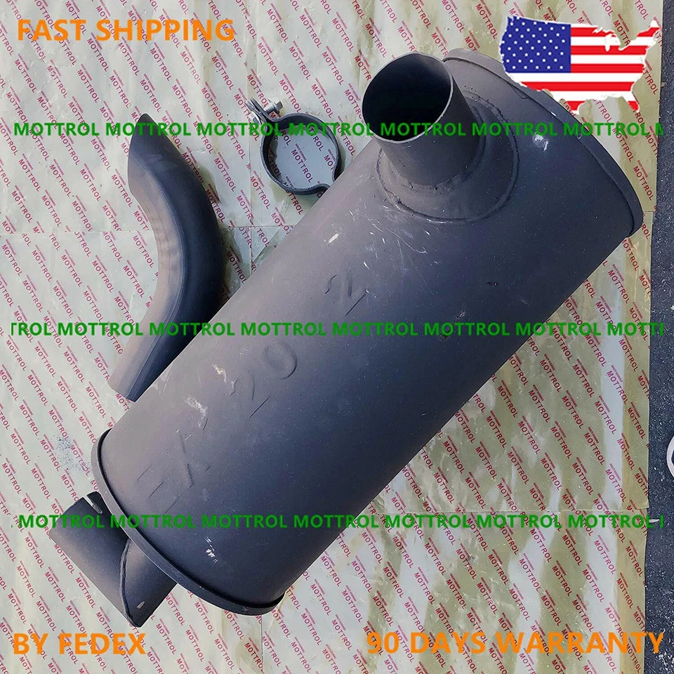 4255658 SILENCIADOR CON PERNO EN U SE ADAPTA AL MOTOR HITACHI EX120-2 EX120-3 4BG1, EX120-1 Foto 2 de 4