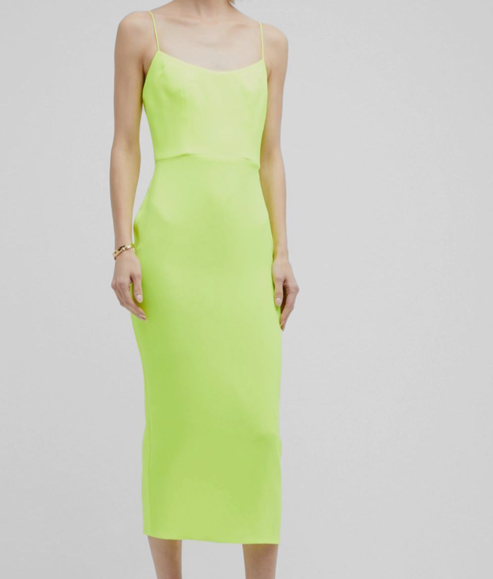 $1000 Alex Perry Womens Green Body-Con Stretch Crepe Midi Dress Size 6 $1000 Alex Perry Womens Green Body-Con Stretch Crepe Midi Dress Size 6