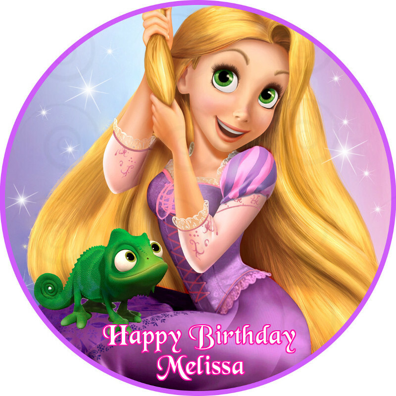 TANGLED Party Edible cake topper image decoration | eBay