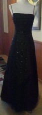 Black Gown Size 7/8 Morgan and CO By Linda Berrell w/clear little gems