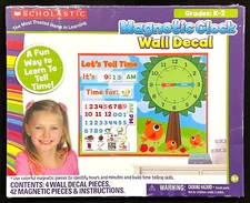 Kindergarten and Up - MAGNETIC CLOCK WALL DECAL (2014, Scholastic)