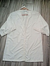 Val-Mode Lingerie Vintage Ivory Appliqued Kimono Sleeve Wrap Robe Size S