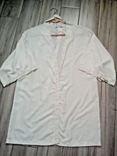 Val-Mode Lingerie Vintage Ivory Appliqued Kimono Sleeve Wrap Robe         Size S