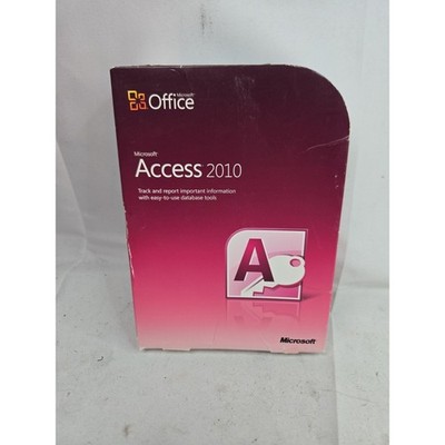 MICROSOFT Office Access 2010 Computer Software Program Disc with Product Key