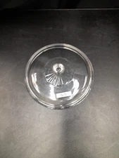 Pyrex 624C Replacement Lid 8.75" Round Clear Glass Casserole 2qt Paterned VGC