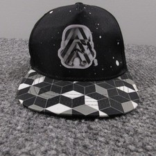 Star Wars Hat Cap Snap Back Black Geometric Stormtrooper Graphic Youth One Size