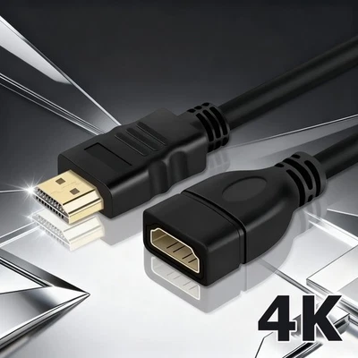BOSION 1m HDMI Verlängerung Kabel Ethernet Verlängerungskabel Full HD 3D 4K UHD 2160p
