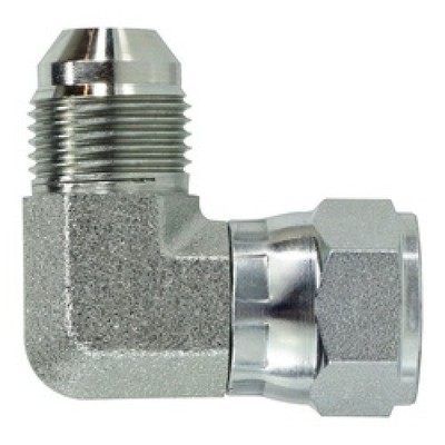 3/8'' Male JIC X 3/8'' Female Swivel JIC 90 Degree Fitting ,Midland Metals 65006