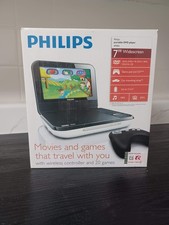 Philips PD703 Portable DVD Player   7" Screen   Game Controller  Disc