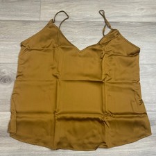 Ettitude Bamboo Womens Sateen Soft Silky Camisole PJ Top XL Chamomile