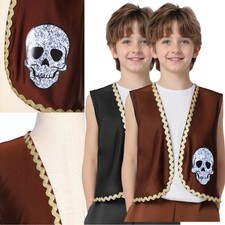 Unisex Kids Vest Outerwear Waistcoat Renaissance Tank Top Jacket Theme Cosplay