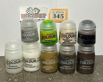 Citadel Technical Paint Set alle mindestens 50% voll und verwendbar.