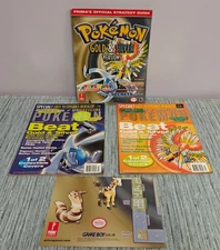 Prima & Pojo's Pokemon Silver and Gold guides and Prima gold/silver poster map