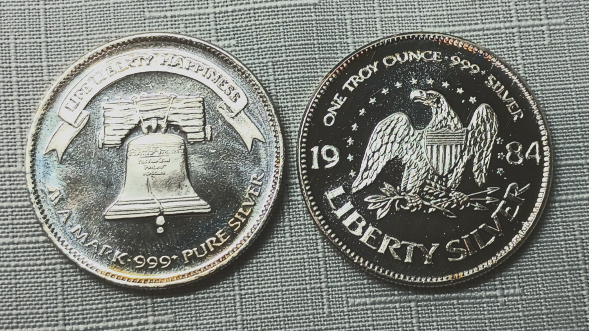 1984 A-Mark American Eagle & Liberty Bell - LIBERTY SILVER 1oz | eBay