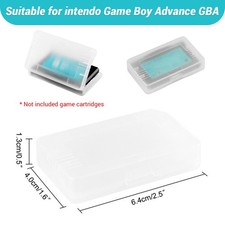 5-50X Dust Covers Clear Cartridge Cases For GBA Games Nintendo Game Boy Advance