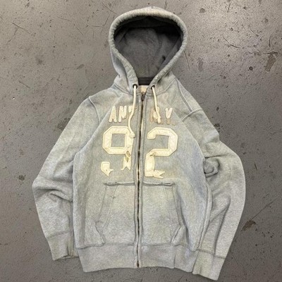 Y2K Mens Abercrombie & Fitch Zip Up Hoodie SZ M