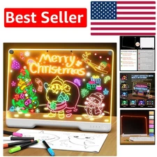 Portable 16-Inch LED Doodle Board with 7 Light Effects for Creative Fun Anywhere