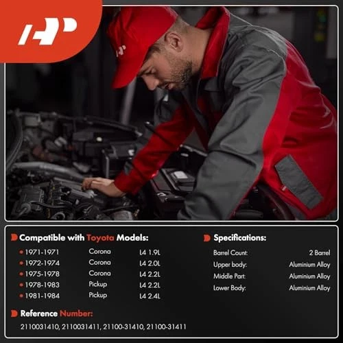 2 Barrel Carburetor 11301-74010 11301-74020 for Toyota Corona 1971-1978 Foto 2 de 4