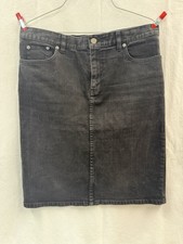 Vintage 90  s Ralph Lauren Jeans Co. Black Cotton Pencil Skirt Size 10