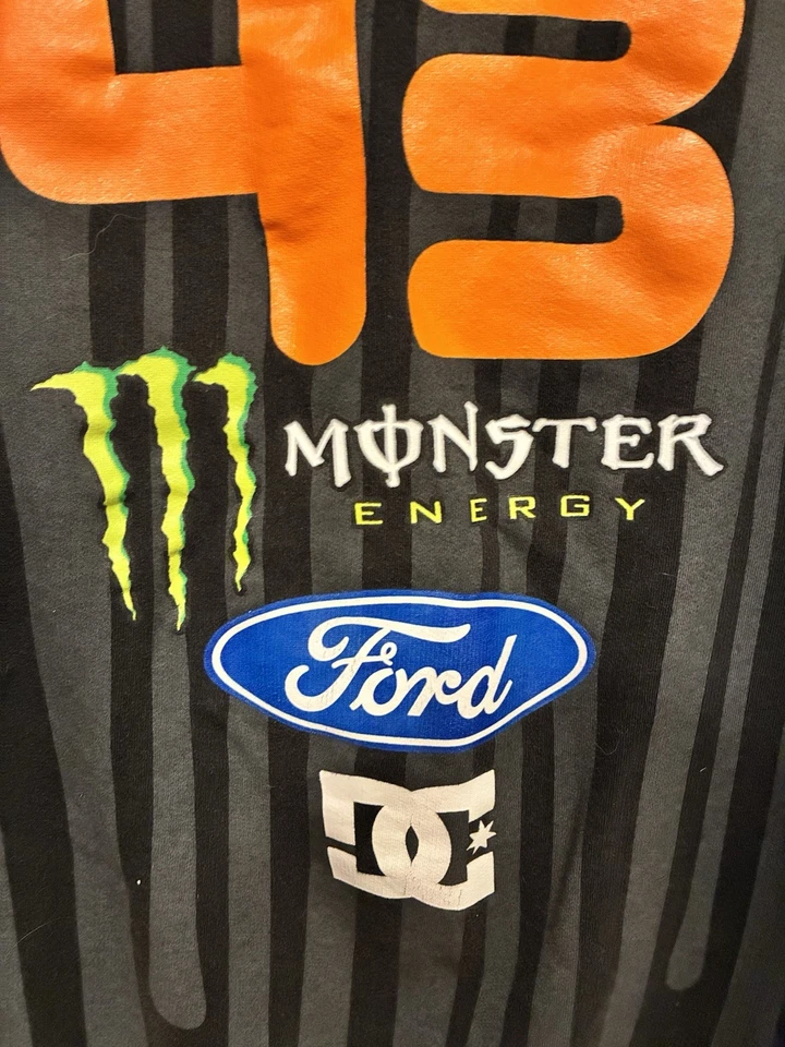 Sudadera con Capucha Ken Block Monster Ford DC Cremallera Completa Para Hombre Mediana Negra Y2K Grunge - Imagen 4 de 4