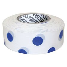 Flagging Tape, No Legend, Blue/White, 1 3/16 In Wide X 300 Ft Length, Vinyl, 2