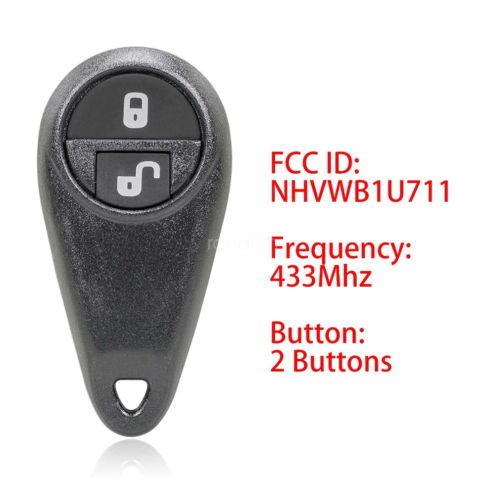 2 Llavero de coche con control remoto 2B NHVWB1U711 para Subaru Impreza Forester 2005-2008 Foto 2 de 4