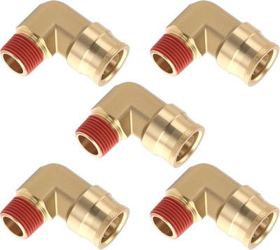 5PCS DOT Air Brake Line Fittings Brass 90 Degree Union Elbow Joint DOT Approved