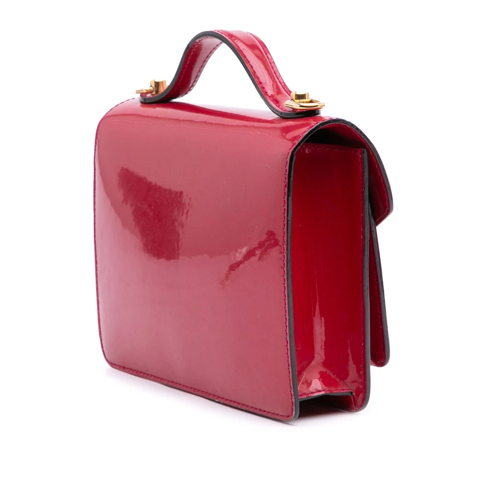 Cartera de cuero roja autenticada Louis Vuitton Vernis Monceau BB Foto 2 de 4