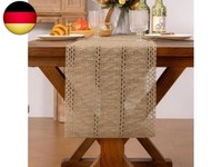 Makramee TischläUfer Beige TischläUfer Boho Mit Quasten, HäKelspitze Ti