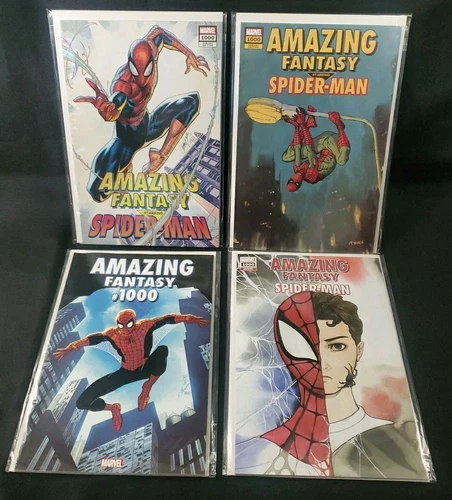 Amazing Fantasy #1000 Staring Spider-Man Variant Edition Set Of 4 NM Lot 7EE **