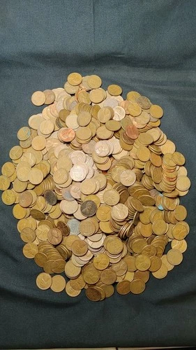 1000 Copper 1940 thru 1958 Lincoln Wheat Cents Pennies with BU mixed in     Z072