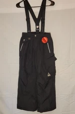 New Gerry Youth Snow Pants in Black with Suspenders Water Wind Resistant