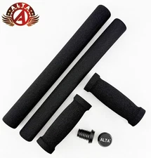 ALTA Cruiser Bike Comfort Foam Bicycle Grip Set – 127/298mm – Black – 7/8" Bars.