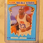 Fleer 1990-91 Michael Jordan #5 All-Stars Insert NBA Basketball Card