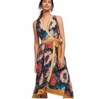 Anthropologie Maeve Botanical Floral faux wrap dress size 4