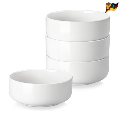 MALACASA Müslischalen 4er Set 640ml Porzellan Salatschüssel Set