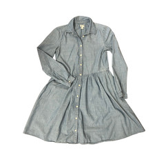 J Crew 00 Denim Dress Long Sleeve Dress