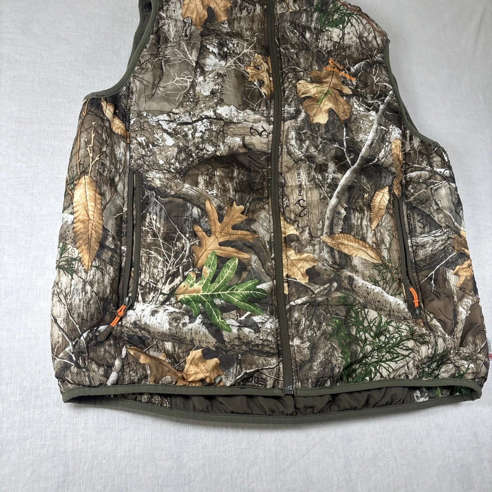 Realtree Reversible Hunting Camo Vest Nylon Men's Size Small Outdoors Woods - Image 2 of 4