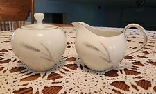 JOHANN HAVILAND SILVER WHEAT SUGAR BOWL AND CREAMER!